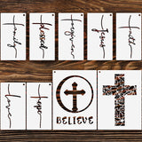 9 Pcs Christian Cross Stencil Set, Painting Templates, 5.9x3.1, 8.3x5.9