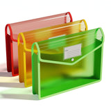 ThinkTex Plastic Expanding File Folder, Transparent envelopes with Snap Closure,No Dividers,Large Capacity,Document Organizer fo