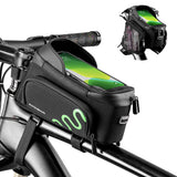 ROCKBROS Bike Frame Bag Bike Phone Mount Bag Bicycle Phone Holder with Side Bags Bike Top Tube Bag for Cycling Mountain Road Bik