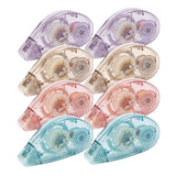 Huiruso 8 Pack Double Sided Tape Roller, Scrapbook Supplies, Glue Roller for Crafts, Double-Sided Adhesive Tape Runner for Scrap