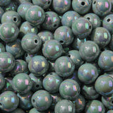 BERMRO 16mm Acrylic Bead 100pcs AB Grey Color Acrylic Focal Bead Chunk Bubblegum Beads for DIY Crafting Necklace Bracelet Jewelr