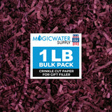 MagicWater Supply Crinkle Cut Paper Shred Filler-1LB Burgandy - Decorative & Protective Packaging for Bridesmaid Gifts & Bridesm