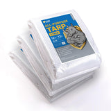 GUARD SHIELD Clear White Tarp Heavy Duty 12x12 Feet Waterproof for Greenhouse Outdoor Garden Poly Cover UV Resistant 3x3 Weave 1
