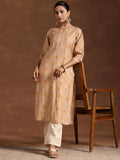 Libas Women'S Silk Floral Straight Kurta (29221 Yellow Yellow 2Xl