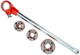 RIDGID 36345 00R Exposed Ratchet Threader Set, Ratcheting Pipe Threading Set of 1/2Inch to 1Inch NPT Pipe Threading Dies and