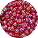 LIMAOLLY 200pcs 10mm Bubble Beads Acrylic Round Ab Beads Colorful Plastic Loose Spacer Beads for DIY Craft Making Necklace Brace