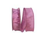 Reliant Ribbon 92975W-122-09F Dupioni Supreme Wired Edge Ribbon, 1-1/2 Inch X 10 Yards, Rosy Mauve