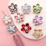 Frinnovan, 8 Packs Rhinestone Beads for Beadable Pens Crystal Large Spacer Bead DIY Earring Necklace Jewelry Making (Five Flower