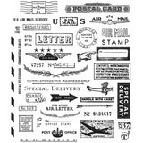 Stampers Anonymous Tim Holtz Cling Stamps 7X8.5, Correspondence