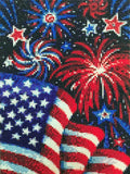 DIY 4 Th of July Diamond Painting Kits For Adults Patriotic,Diamond Art by Number Kit Celebrate American Flag Crystal Embroidery
