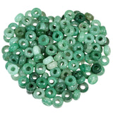 mookaitedecor 25 Pcs Green Aventurine Large Hole Beads Stone Rondelle Gemstone Loose Beads for Jewelry Making, Bracelet, Macrame