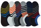 Me Stores MenS Anti Skit Loafer Socks No Show Socks (Stripe) Pack Of 6 Pairs