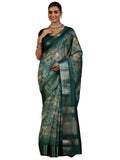 Libas Women'S Silk Blend Saree (16138_Blue)