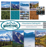Reminisce Mountains Calling Scrapbook Collection Kit, White
