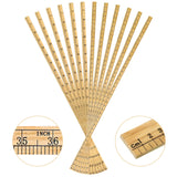 Fulmoon 12 Pieces Wood Double Sided Meter Stick Yard Stick Thick Wooden Ruler Yardsticks Bulk for School Classroom Home Office K