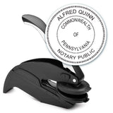 MaxMark Notary Seal Round Embosser for Pennsylvania State - Includes Gold Burst Seal Labels (50 Count)