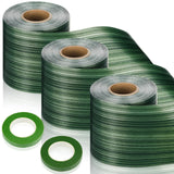 Thiccywoov 3 Rolls Ti Leaf Ribbon Outdoor Poly Satin Leaf Ribbon Green Wedding Decorations Florist Waterproof Aspidistra Tape 4