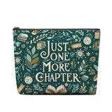 RTTLALUO Reading Books Chapter Makeup Bag, Cute Floral Cosmetic Bag For Book Lovers, Travel Toiletry Pouch With Zipper, Birthday