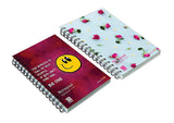 Askprints A5 Notebook 210 X 148 Mm (Unruled Wire Bound Spiral Notebook, Red & Blue Color, Pack Of 2)