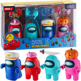 P.M.I. Among Us Action Figures | All Four 4.5-Inch-Tall Collectibles | Among Us Toys and Playable Mini Toys | Red, Pink, and Cya