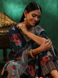 Libas Women'S Silk Blend Kurta Set (49045_Teal