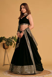 Fashion Basket Georgette Black Lehenga Choli Set For Women'S
