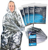 FRONTLINE Mylar Emergency Blankets 54 x 84 | Lightweight Thermal Survival Space Blanket, Waterproof & Windproof Foil Blanket for