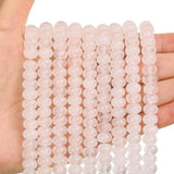 BONNY BOXX 1 Strand Natural 5 * 8mm Clear Crystal Quartz Rondelle Beads, Natural Abacus Disk Stone Beads Loose Spacer Gemstone f