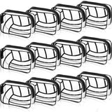 Reginary 12 Pcs Volleyball Team Gifts Cosmetics Bag PVC Clear Portable Makeup Bags Organizer 7 x 4.3 x 2.4 '' Waterproof Sport Z