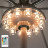 BIGMONAT Battery Operated Hanging Lights Outdoor Patio Umbrella Light RF Remote Control,12 Colors Changing Pole Light for Umbrel