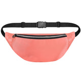 Syutm Waist Pack Travel Handy Hiking Zip Pouch Document Money Phone Belt Sport Bag Bum Bag For Men And Women Nylon (Peach Pink)