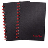 Black n' Red Notebook, Durable Hardcover, Premium Optik Paper, Scribzee App Compatible, Environmentally Friendly, Spiral Binding