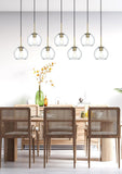 Living District Baxter 7-Light Metal & Glass Pendant In Chrome/Clear