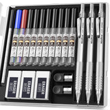 Nicpro 3 Pack 2.0 mm Mechanical Pencil Set with Case for Architects