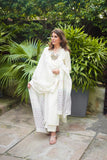 Anni Designer Women'S Rayon Blend Printed Straight Kurta With Pant & Dupatta (Mirai White_Xxl_White_Xx-Large),White,2XL,Rayon Blend,Regular,