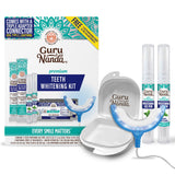 GuruNanda Premium Teeth Whitening Kit with Wired LED Light & Whitening Pen, Works with iPhone & Android, Helps Remove Surface St