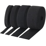 EBOOT 4 Pcs Elastic Spool (2/5,3/5,1,7/5 Inch X 5 Yard,Black)
