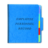 Pendaflex Vertical Personnel Folders, 1/3 Cut, Top Tab, Letter, Blue, 10 Per Box,(SER1BL)