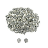 100pcs 9mm St. Benedict Medal Spacer Beads - Double-Sided Silver-Tone Catholic Cross Coin Beads for DIY Rosary Making, Bracelet