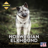 Norwegian Elkhound Calendar 2027 by MegaCalendars - Monthly Dog Breed Wall Calendar, Made in USA