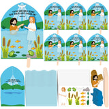 24 Pcs Baptism of Jesus Crafts for Kids Fun Home Activities 8 x 6 Inches John 1:34 Back to School Religious DIY VBS Christian Ca