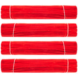 Waycreat 400 Pieces Pipe Cleaners Red Chenille Stem for DIY Art Craft Decorations (6mm x 12 Inch)
