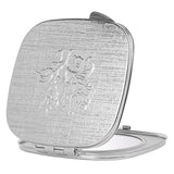 Travel Small Compact 1X/2X Mirror - Handheld, Foldable, Lightweight - Mini Pocket Magnifier for Wallet - Square 3.0 inches x 2.8