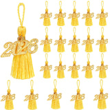 JULMELON 20 Pcs 2026 Mini Tassels Graduation, 2.4 Inch Gold Silk Mini Tassels for Bookmarks and Crafts Party Favors Graduation D