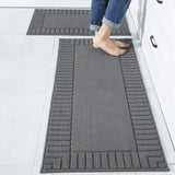 BEQHAUSE-Kitchen-Rugs-Washable-Kitchen-Mats-for- Floor Non-Slip Kitchen Mat Set of 2 Absorbent Kitchen Runner with TPR Non Skid