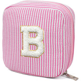 KOTORA Initial Makeup Bag for Women, Travel Cosmetic Bag with Small Makeup Brush Bag Cute Makeup Bag Toiletry Travel Bag Persona