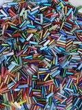 Czech Bugle Beads 40 gr / 1.4 oz Glass Tube Size #3 7mm (Assorted Mix)