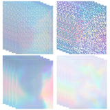 20 Sheets Holographic Sticker Paper for Inkjet & Laser Printer 8.5x11 inch Printable Vinyl Holographic Sticker Paper Self-Adhesi