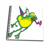 3dRose db_103933_2 Cute Party Frog CartoonMemory Book, 12 by 12Inch