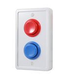 Arcade Light Switch Plate Cover, Single Switch (White/Red/Blue), 1-Gang Standard Size Rocker Wall Plate, Game Room Decorator, Ki